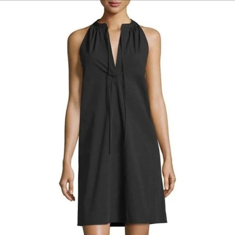Theory Black Nallane Light Poplin Dress Black , Size 4, EUC